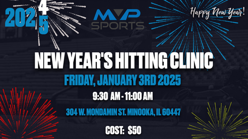 New Years Hitting Clinic - Ages 8 - 14 Yrs Old - Friday Session