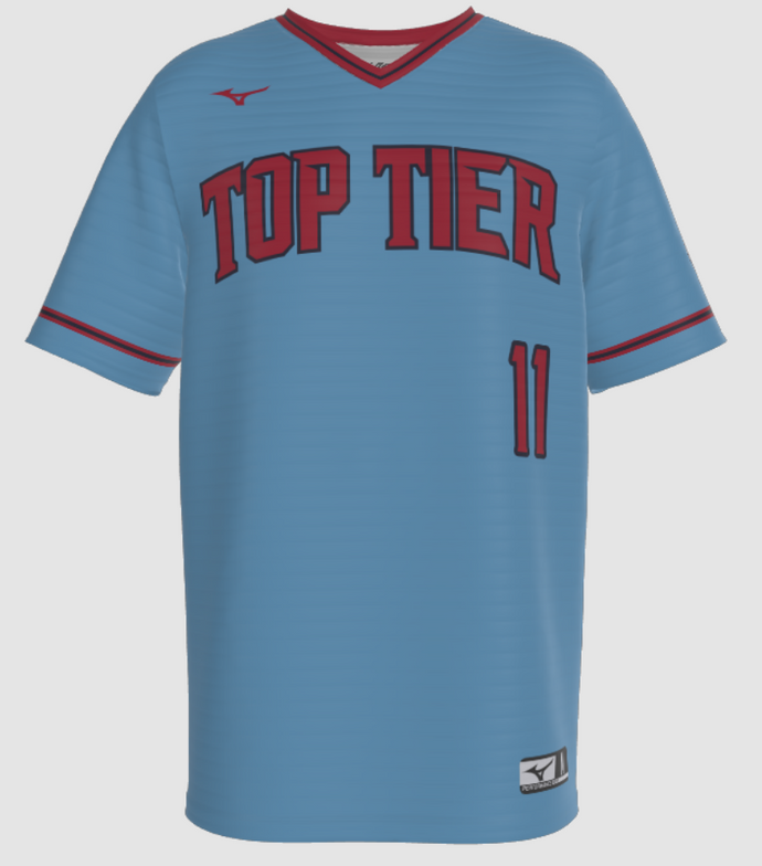 Mizuno Sublimated Jersey Top Retro Blue