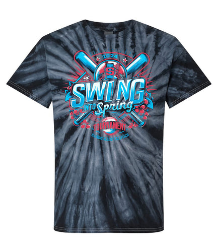 IS Swing Into Spring Tournament Shirt - Tie-Dye Black