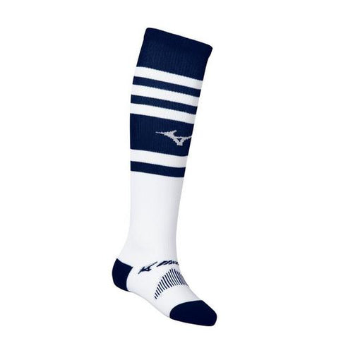 Mizuno Over The Calf Performance Socks - Navy / White